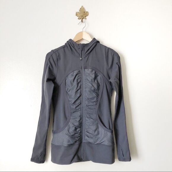 Lululemon Gray Pure Balance Hooded Jacket - Picture 1 of 11